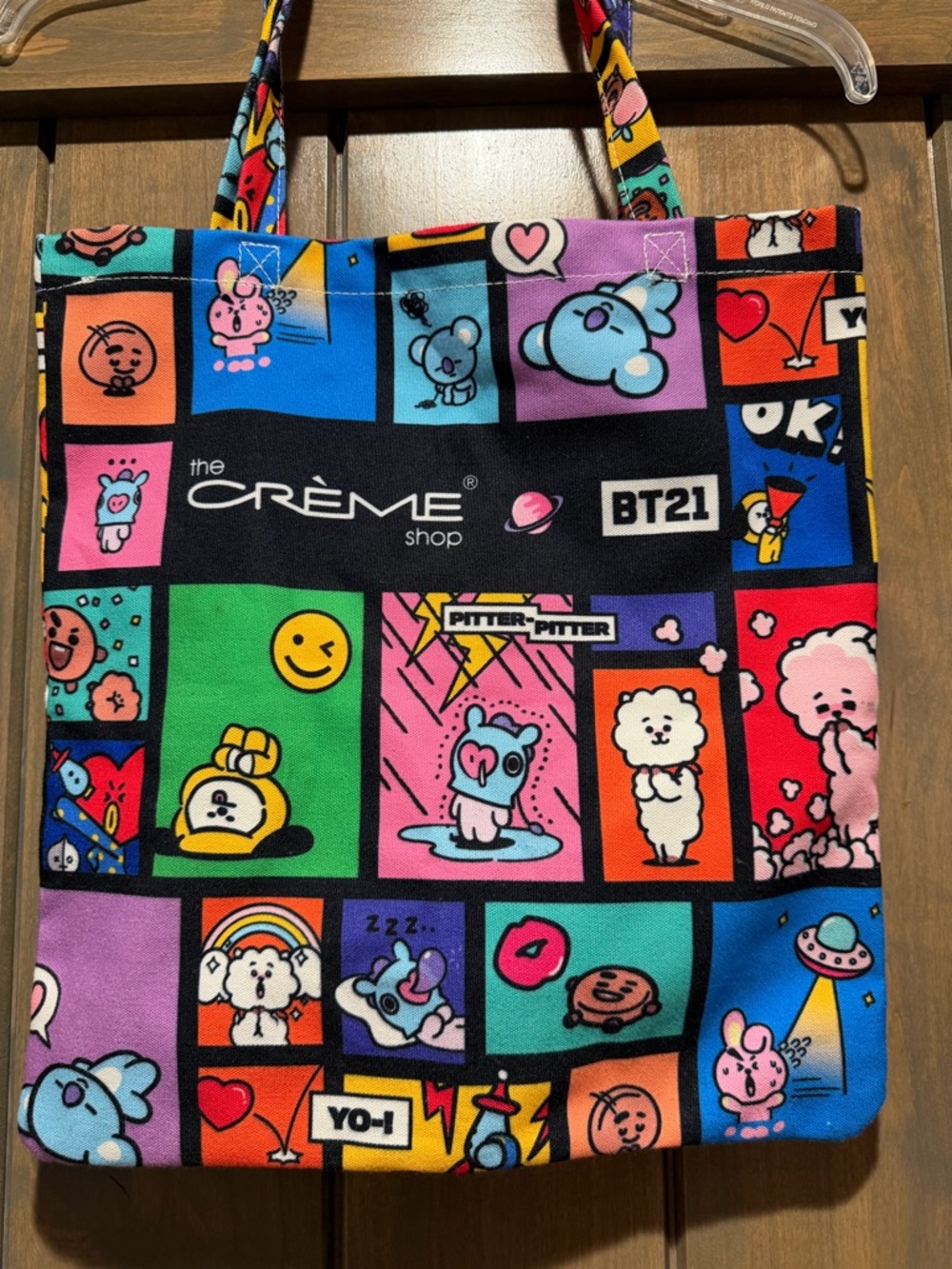 BT21 x The Crème Shop Colorful Character Tote Bag
